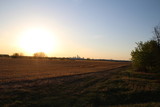 Fototapeta Na ścianę - Sunset On The Farmers Field, Edmonton, Alberta