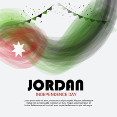 Wall Mural - Vector illustration of a background for Happy Jordan Independence Day.