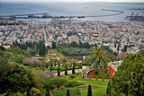 Fototapeta  - 1_Views from high on The Bahai gardens in Haifa, Israel.