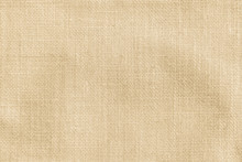 Hessian Sackcloth Woven Texture Pattern Background In Yellow Beige Cream Brown Color