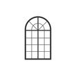 Arched window icon isolated. Flat design. Vector Illustration