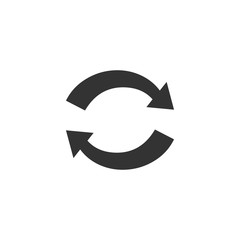 Poster - Refresh icon isolated. Reload symbol. Rotation arrows in a circle sign. Flat design. Vector Illustration