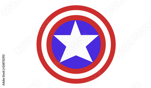 Fotomural Captain America Shield Vector illustration EPS10