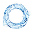 round water gyre splash isolated on white background