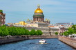 St. Isaac's Cathedral and Moyka river , Saint Petersburg, Russia