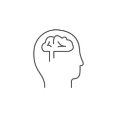 Aufkleber - health, brain, neurology, neuroscience. Element of health icon. Thin line icon for website design and development, app development. Premium icon