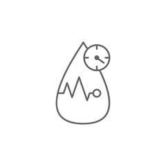 Aufkleber - health, blood, pressure, drop, measure. Element of health icon. Thin line icon for website design and development, app development. Premium icon