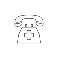 Aufkleber - health, call, doctor, emergency, hospital. Element of health icon. Thin line icon for website design and development, app development. Premium icon
