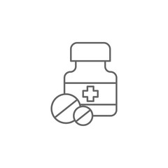Aufkleber - health, drug, medicine, pharmacy. Element of health icon. Thin line icon for website design and development, app development. Premium icon
