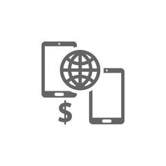 Aufkleber - Mobile security icon. Element of internet security icon. Premium quality graphic design icon. Signs and symbols collection icon for websites, web design, mobile app