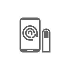 Poster - fingerprint scan icon. element of internet security icon. premium quality graphic design icon. signs