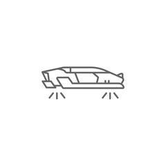 Poster - Hover car, technology icon. Element of future world icon. Thin line icon for website design and development, app development. Premium icon