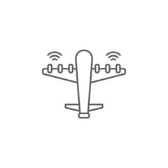 Sticker - Plane, technology icon. Element of future world icon. Thin line icon for website design and development, app development. Premium icon