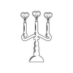 Poster - Heart candle icon. Element of Love for mobile concept and web apps icon. Outline, thin line icon for website design and development, app development