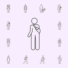 Poster - man with bucket illustration icon. Male Bag and luggage icons universal set for web and mobile
