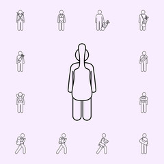 Poster - man with guitar bag illustration icon. Male Bag and luggage icons universal set for web and mobile