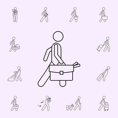 Poster - architect illustration icon. Male Bag and luggage icons universal set for web and mobile