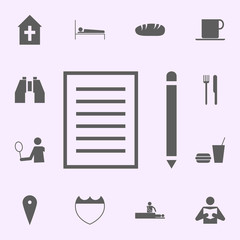 Poster - place for filing documents icon. signs of pins icons universal set for web and mobile
