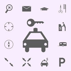 Poster - car rental location icon. signs of pins icons universal set for web and mobile