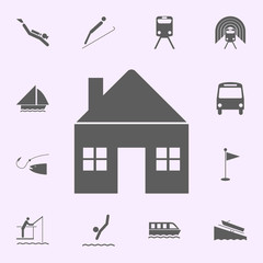 Poster - place of the house icon. signs of pins icons universal set for web and mobile