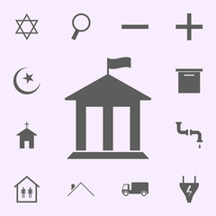 Poster - bank building icon. signs of pins icons universal set for web and mobile