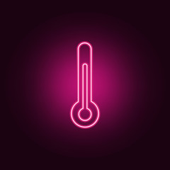Poster - thermometer neon icon. Elements of Measure set. Simple icon for websites, web design, mobile app, info graphics