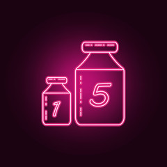 Poster - weight for weights neon icon. Elements of Measure set. Simple icon for websites, web design, mobile app, info graphics