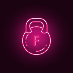 Poster - cargo in pounds neon icon. Elements of Measure set. Simple icon for websites, web design, mobile app, info graphics