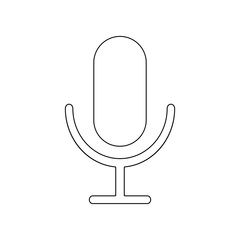 Poster - Microphone icon. Element of music instrument for mobile concept and web apps icon. Outline, thin line icon for website design and development, app development