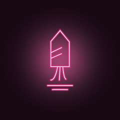 Poster - Firework neon icon. Elements of Party set. Simple icon for websites, web design, mobile app, info graphics