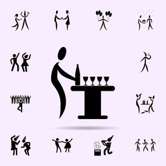 Wall Mural - pour a drink icon. Party icons universal set for web and mobile