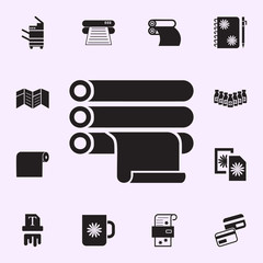 Poster - printed roll icon. Print house icons universal set for web and mobile