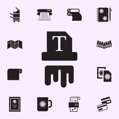 Poster - printing ink icon. Print house icons universal set for web and mobile