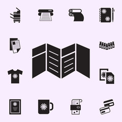 Poster - examples for printing icon. Print house icons universal set for web and mobile