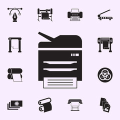 Poster - office printer icon. Print house icons universal set for web and mobile