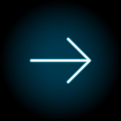 Poster - arrow neon icon. Simple thin line, outline vector of Arrow icons for UI and UX, website or mobile application