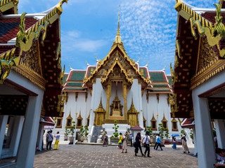 Grand palace and Wat phra keaw in Bangkok, Thailand, May 2019