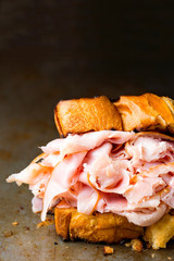 Sticker - rustic deli ham sandwich