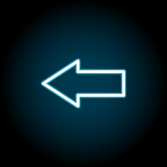 Poster - arrow neon icon. Simple thin line, outline vector of Arrow icons for UI and UX, website or mobile application