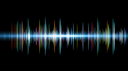 Aufkleber - vector of frequency audio music equalizer digital .digital music player waveform, hud for sound technology or tune bar, recorder signal. Song studio or music sound theme