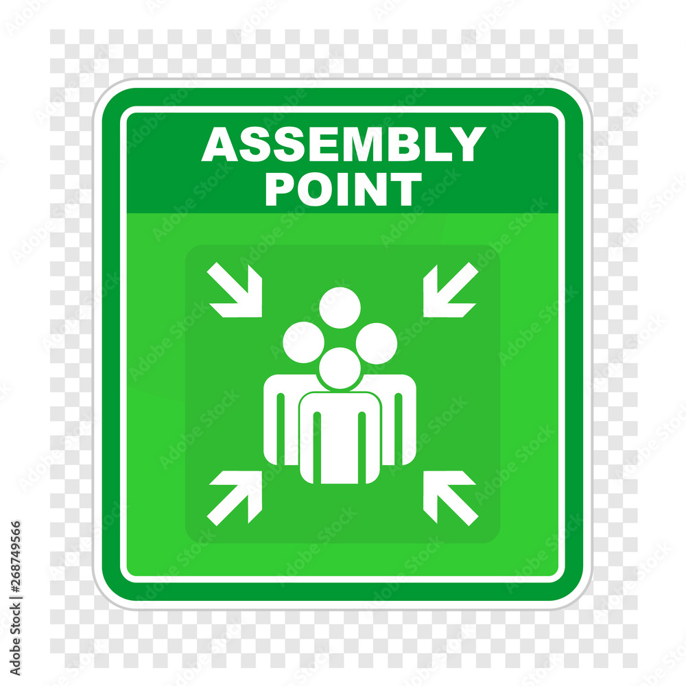 vector illustration of icon, assembly point Stock Vector | Adobe Stock