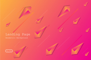 Wall Mural - Colorful geometric background with gradient motion shapes composition. Eps10