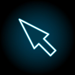 Leinwandbilder - arrow, cursor neon icon. Simple thin line, outline vector of Arrow icons for UI and UX, website or mobile application