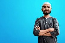 Religious Asian Muslim Man Smile