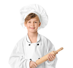 Sticker - Funny little chef on white background