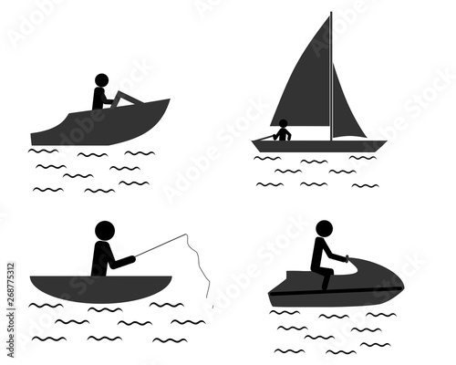 Fotomural Freizeit auf dem Wasser verbringen