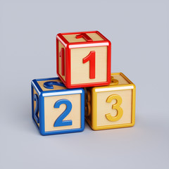 Alphabet digit blocks