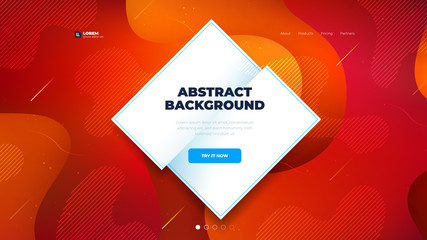 Wall Mural - liquid color background design for landing page site. fluid gradient dimond shapes composition. futu