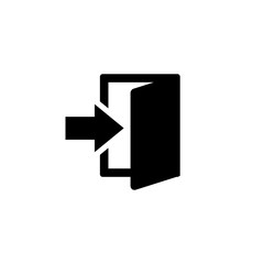 Poster - Exit icon vector