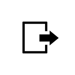 Poster - Exit icon vector